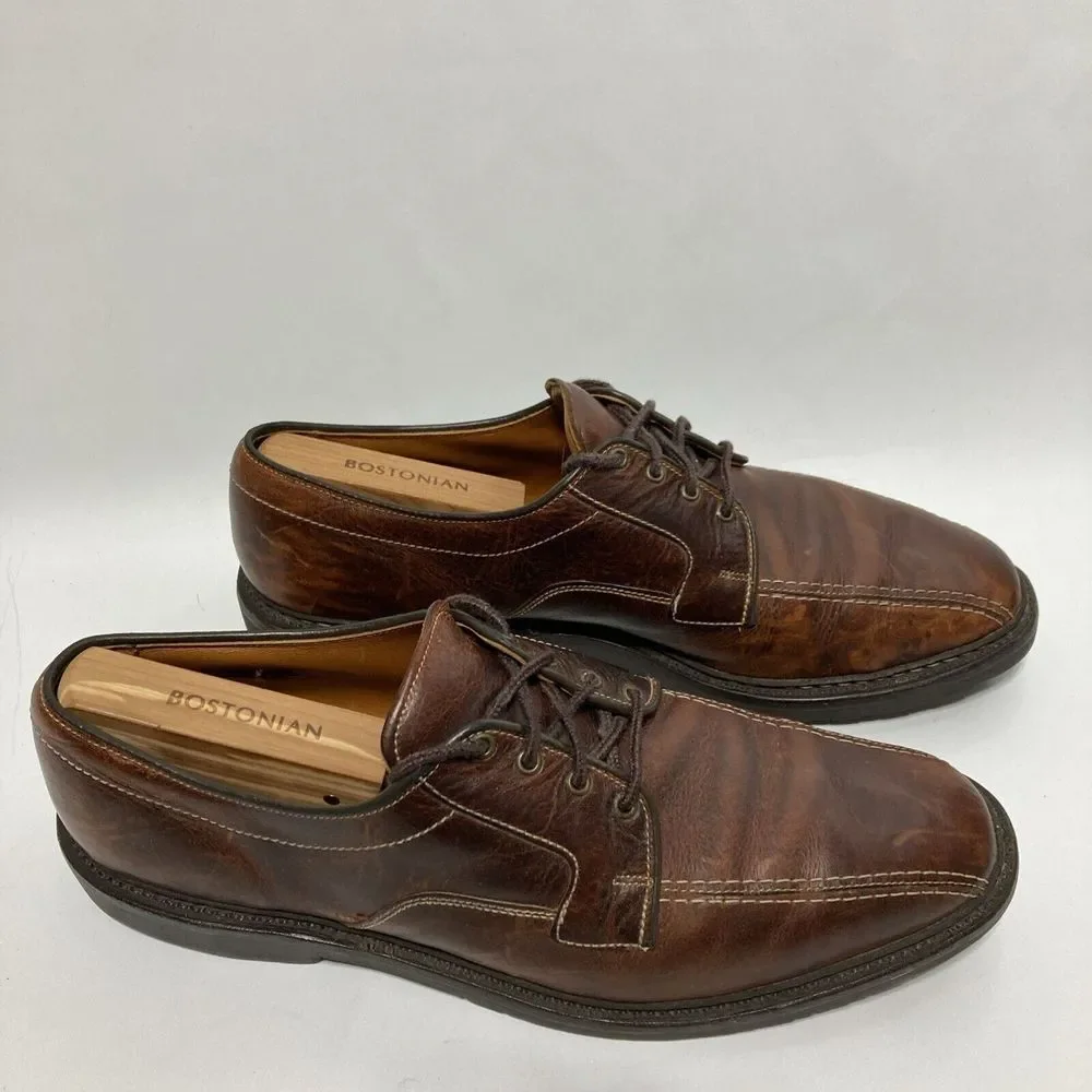 Allen Edmonds Mapleton Brown Leather Lace Up Derby Dress Shoes Men's Size 11.5 B